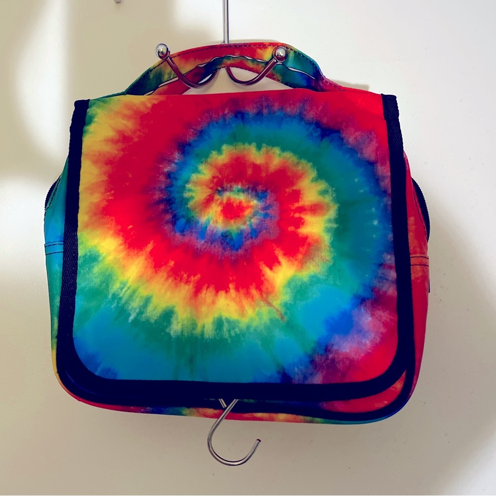 Trendy Never used-TIE DYE hanging travel toiletries bag for your next get away!